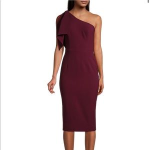 Dress the population burgundy dress